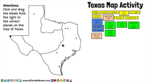 Texas Map Activity - EdTechMrBrown.com